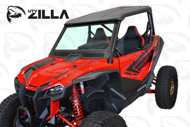Photo of Vented Honda Talon Full Glass Windshield With Wiper by UTVZILLA - Premium for UTVs / Side by Sides