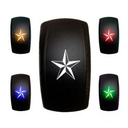 Photo of "Nautical Star" Waterproof Rocker Switch by 50 Caliber Racing - Premium Rocker Switches for UTVs / Side by Sides