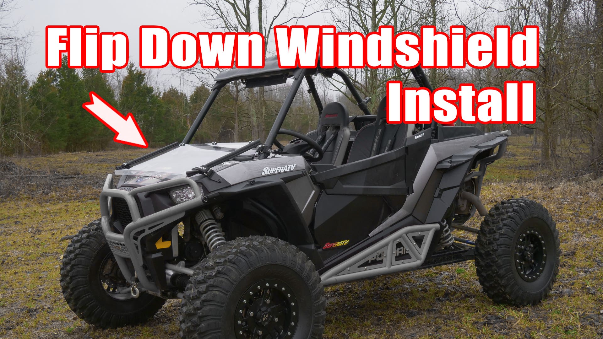 Photo of SuperATV Polaris RZR XP Turbo Flip Down Windshield by SuperATV - Premium Windshields for UTVs / Side by Sides