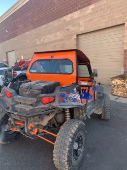 Photo of POLARIS RZR 900XP REAR WINDSHIELD 2011-13 by Dirt Warrior Accessories - Premium WINDSHIELD for UTVs / Side by Sides