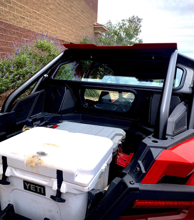 Photo of POLARIS RZR PRO XP / TURBO R REAR WINDSHIELD TO FIT WITH W/ROCKFORD FOSGATE SYSTEM 2020-24 by Dirt Warrior Accessories - Premium WINDSHIELD for UTVs / Side by Sides