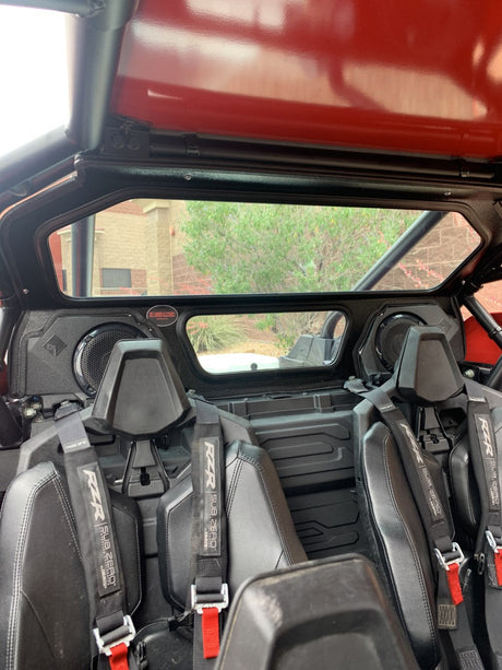Photo of POLARIS RZR PRO XP / TURBO R REAR WINDSHIELD TO FIT WITH W/ROCKFORD FOSGATE SYSTEM 2020-24 by Dirt Warrior Accessories - Premium WINDSHIELD for UTVs / Side by Sides