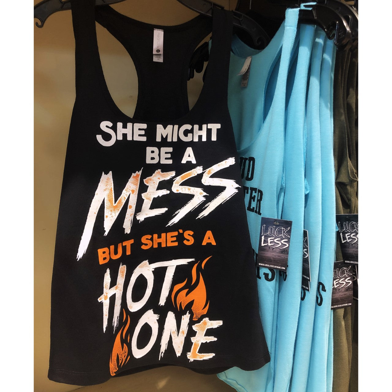 Photo of Might be a Mess But She's a Hot One ( Multiple Styles ) by Luckless Outfitters - Premium for UTVs / Side by Sides