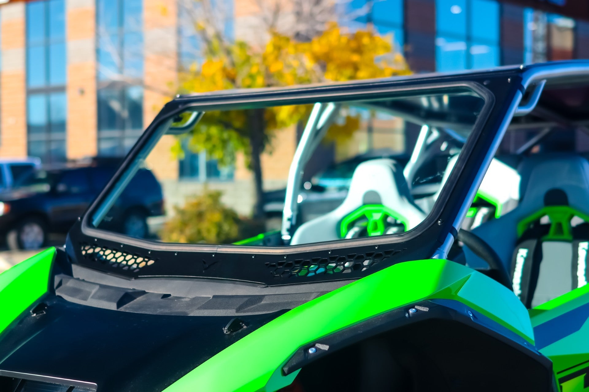 Photo of Voodoo Riders KH2 Full Glass Windshield by Moto Armor - Premium for UTVs / Side by Sides