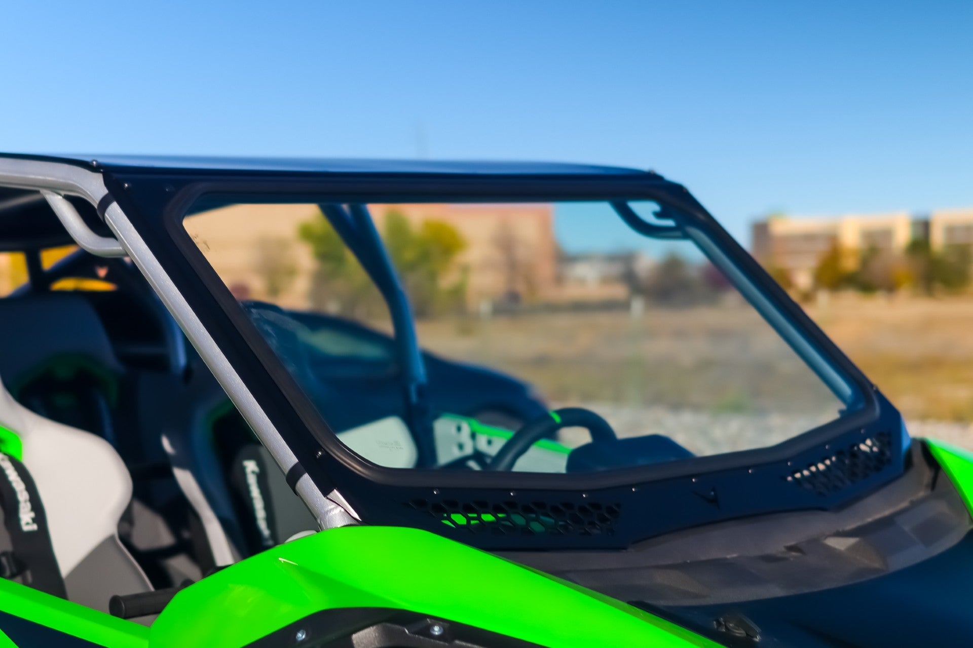 Photo of Voodoo Riders KH2 Full Glass Windshield by Moto Armor - Premium for UTVs / Side by Sides