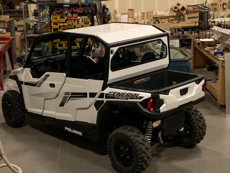 Photo of POLARIS GENERAL REAR WINDSHIELD 2016+ by Dirt Warrior Accessories - Premium WINDSHIELD for UTVs / Side by Sides