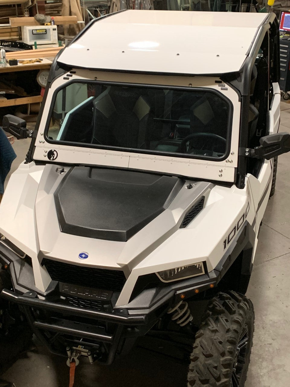 Photo of POLARIS GENERAL FRONT WINDSHIELD 2016+ by Dirt Warrior Accessories - Premium Windshields for UTVs / Side by Sides