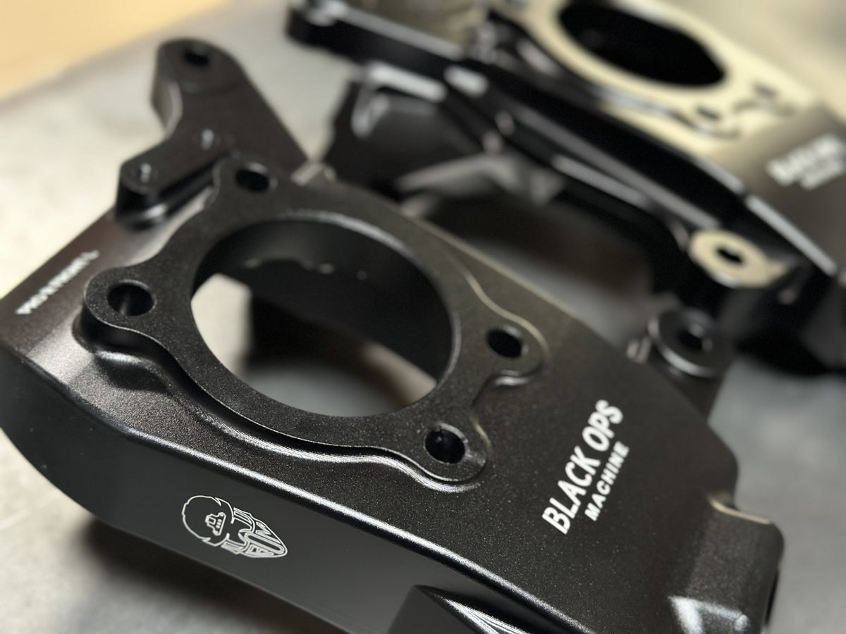Pro R / Turbo R Front Knuckles - 6061 Billet Aluminum + 100% Bolt-On (Polaris Pro R & Turbo R)