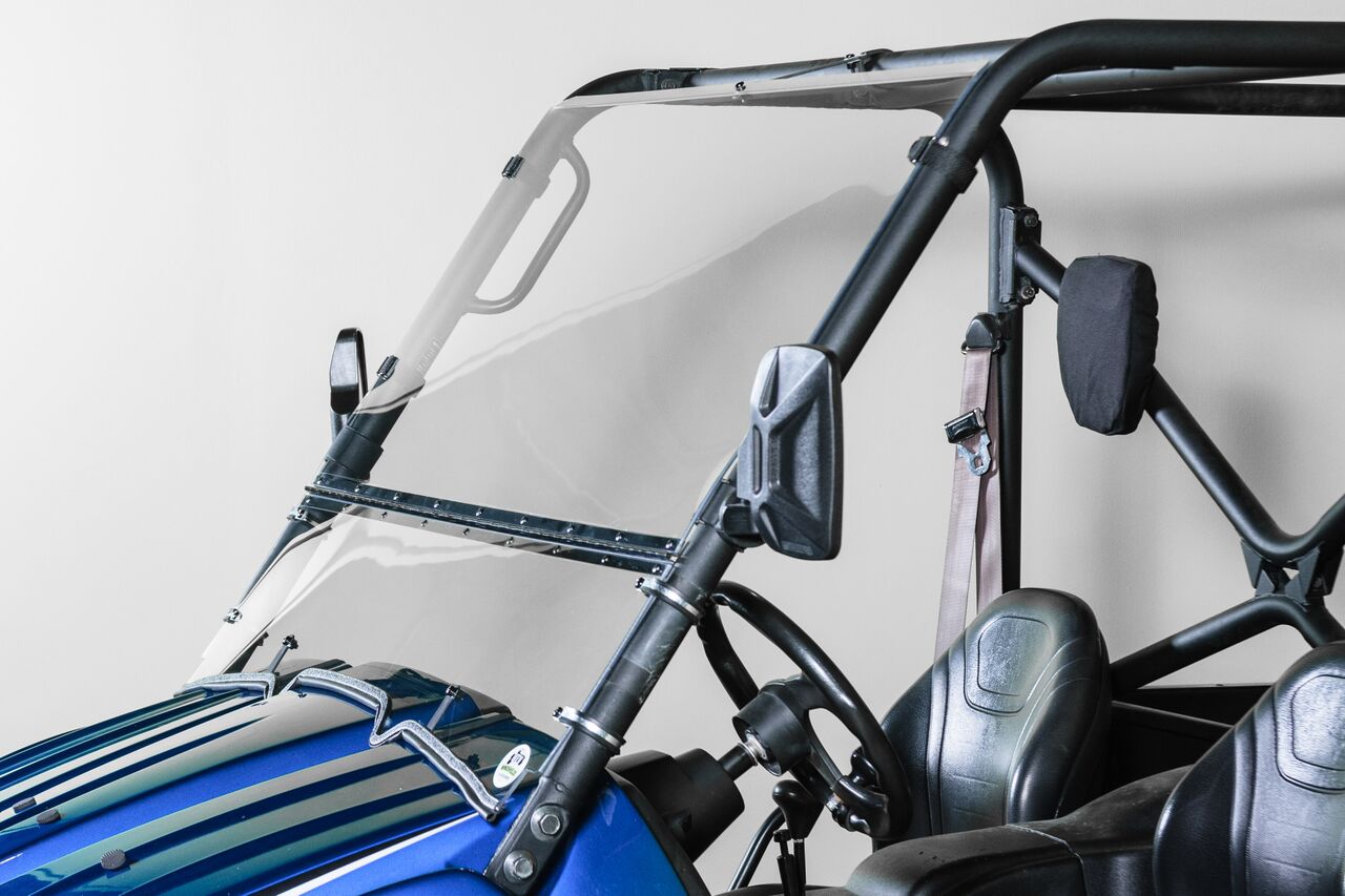 Photo of TK00884 2008-2009 KAWASAKI TERYX 2 SEATER TILTING UTV WINDSHIELD - SCRATCH RESISTANT 3/16" - FOR SOFT OR NO TOP by TerraRider UTV Windshields & Accessories - Premium for UTVs / Side by Sides