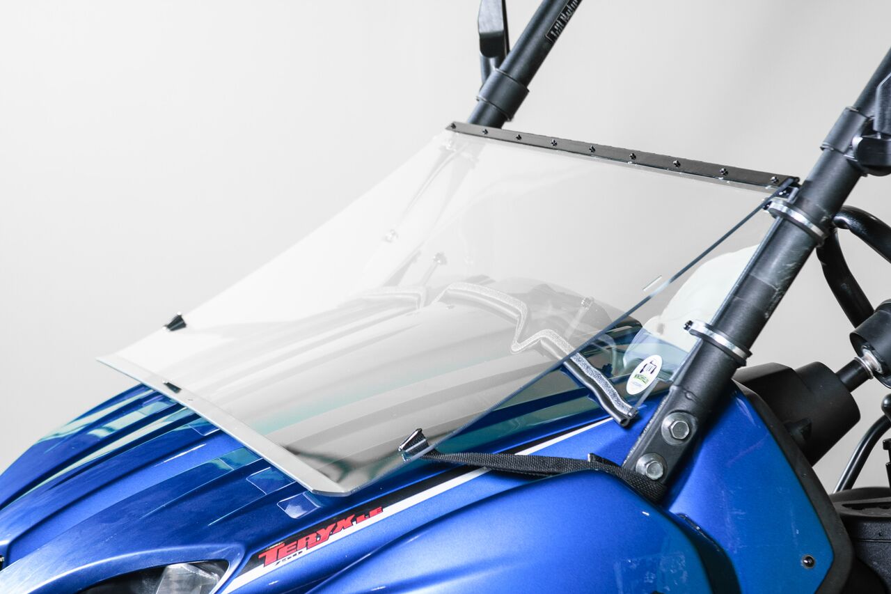 Photo of TK00884 2008-2009 KAWASAKI TERYX 2 SEATER TILTING UTV WINDSHIELD - SCRATCH RESISTANT 3/16" - FOR SOFT OR NO TOP by TerraRider UTV Windshields & Accessories - Premium for UTVs / Side by Sides