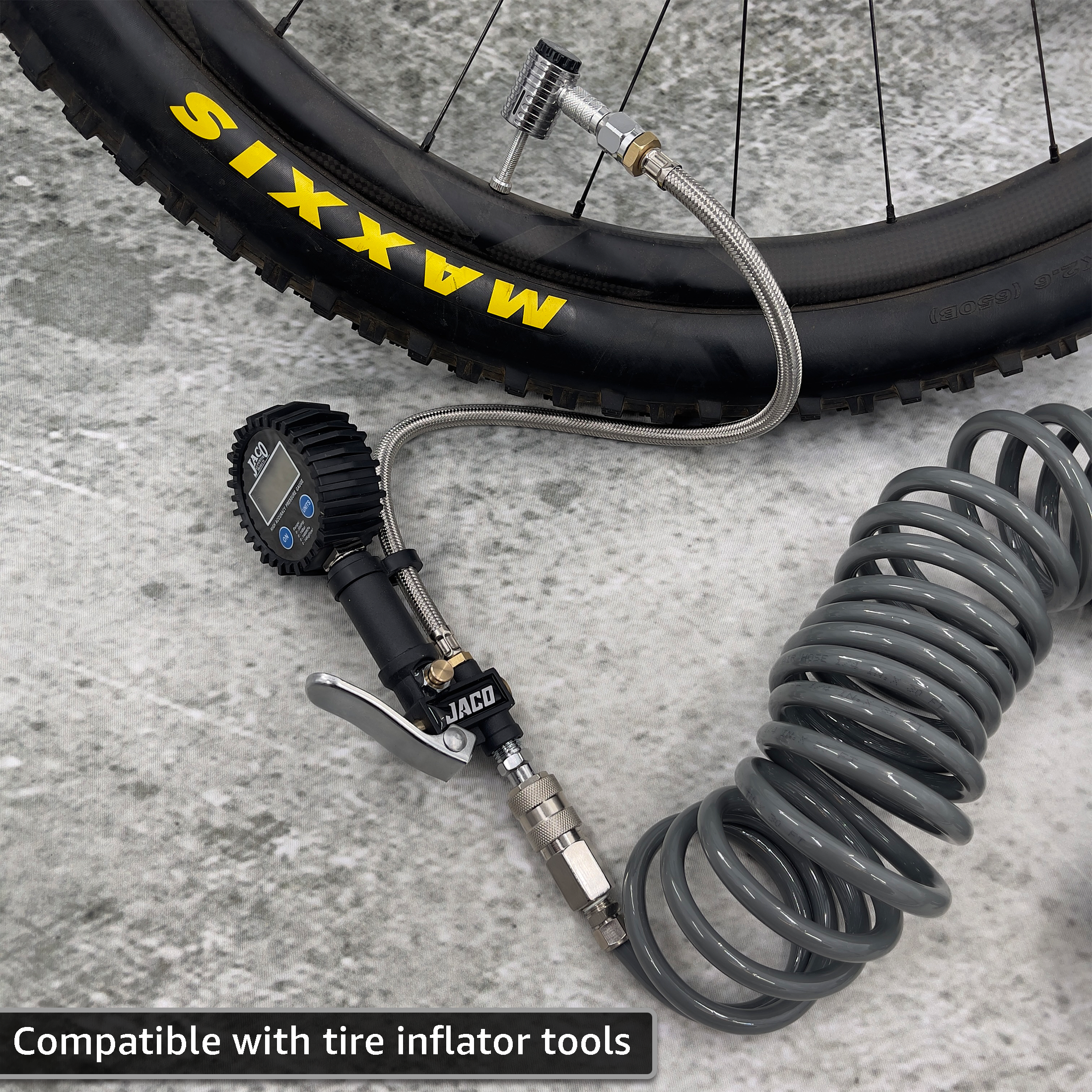 Photo of Lightning™ XP Locking Presta Air Chuck for Bike Tires - 1/4" F-NPT (Presta Valves) by JACO - Premium Air Chuck for UTVs / Side by Sides