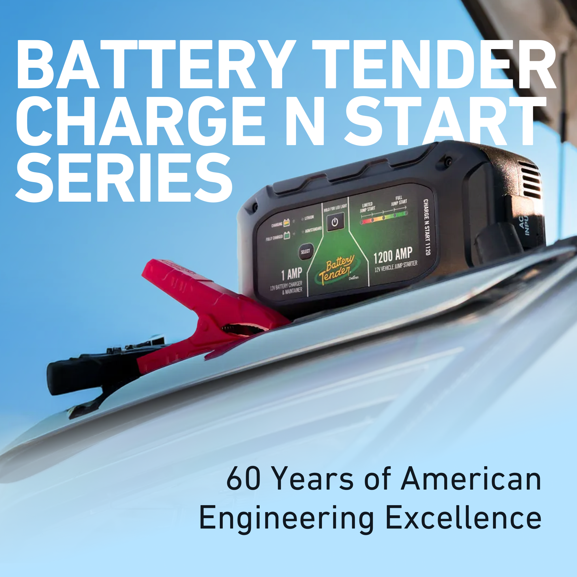 Photo of Charge N Start 1100 1 AMP Battery Charger & 1000 AMP Jump Starter by Battery Tender® - Premium for UTVs / Side by Sides