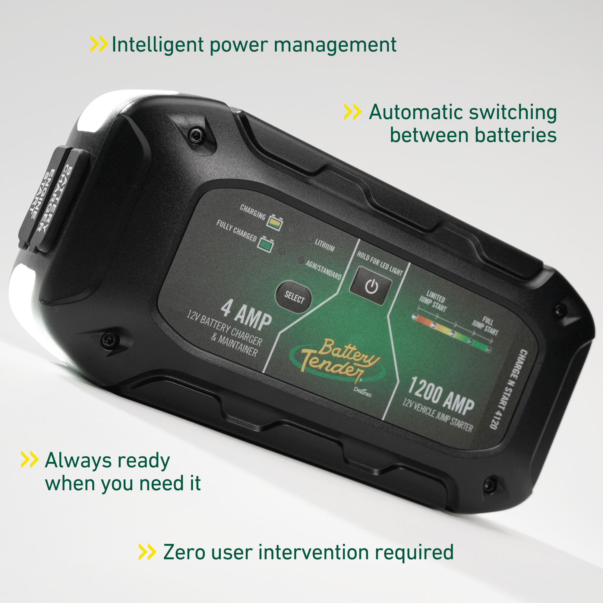 Photo of Charge N Start 4120 4 AMP Battery Charger & 1200 AMP Jump Starter by Battery Tender® - Premium for UTVs / Side by Sides