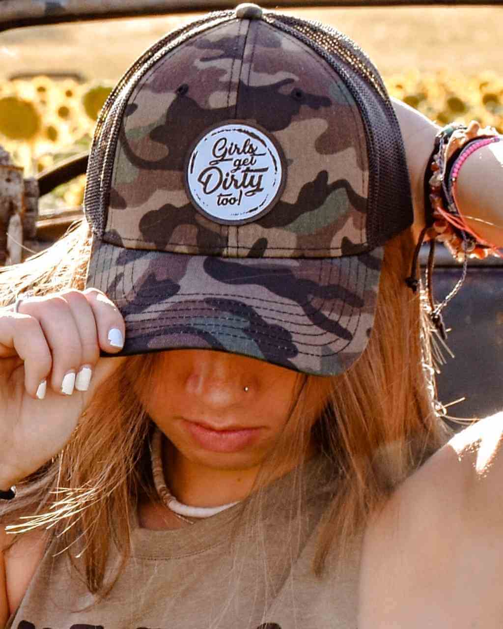 Photo of Tornado Low Profile Trucker Hat - Camo by OFF-ROAD VIXENS CLOTHING CO. - Premium Apparel & Accessories for UTVs / Side by Sides