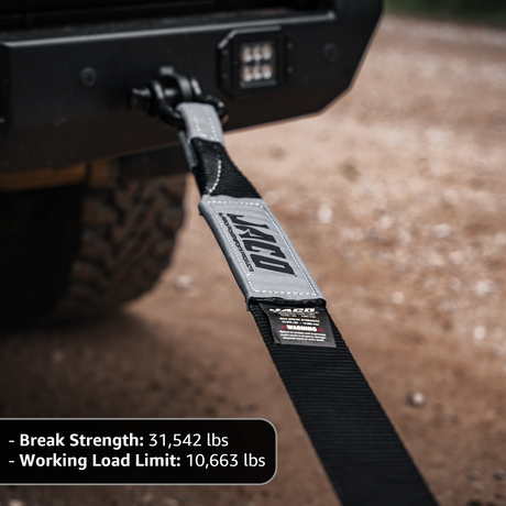 Photo of TowPro™ Recovery Tow Strap | Off Road 4x4 Towing Rope (31,542 lbs) by JACO - Premium Recovery Gear for UTVs / Side by Sides