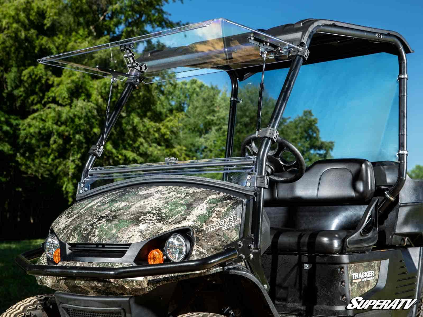 Photo of SuperATV Tracker OX400 Scratch-Resistant Flip Windshield by SuperATV - Premium Windshields for UTVs / Side by Sides