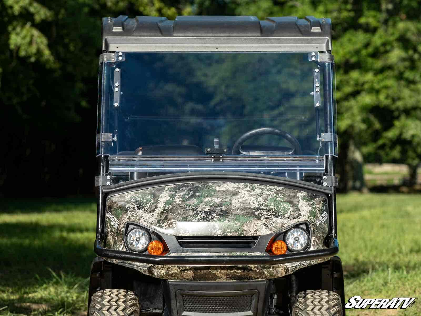Photo of SuperATV Tracker OX400 Scratch-Resistant Flip Windshield by SuperATV - Premium Windshields for UTVs / Side by Sides
