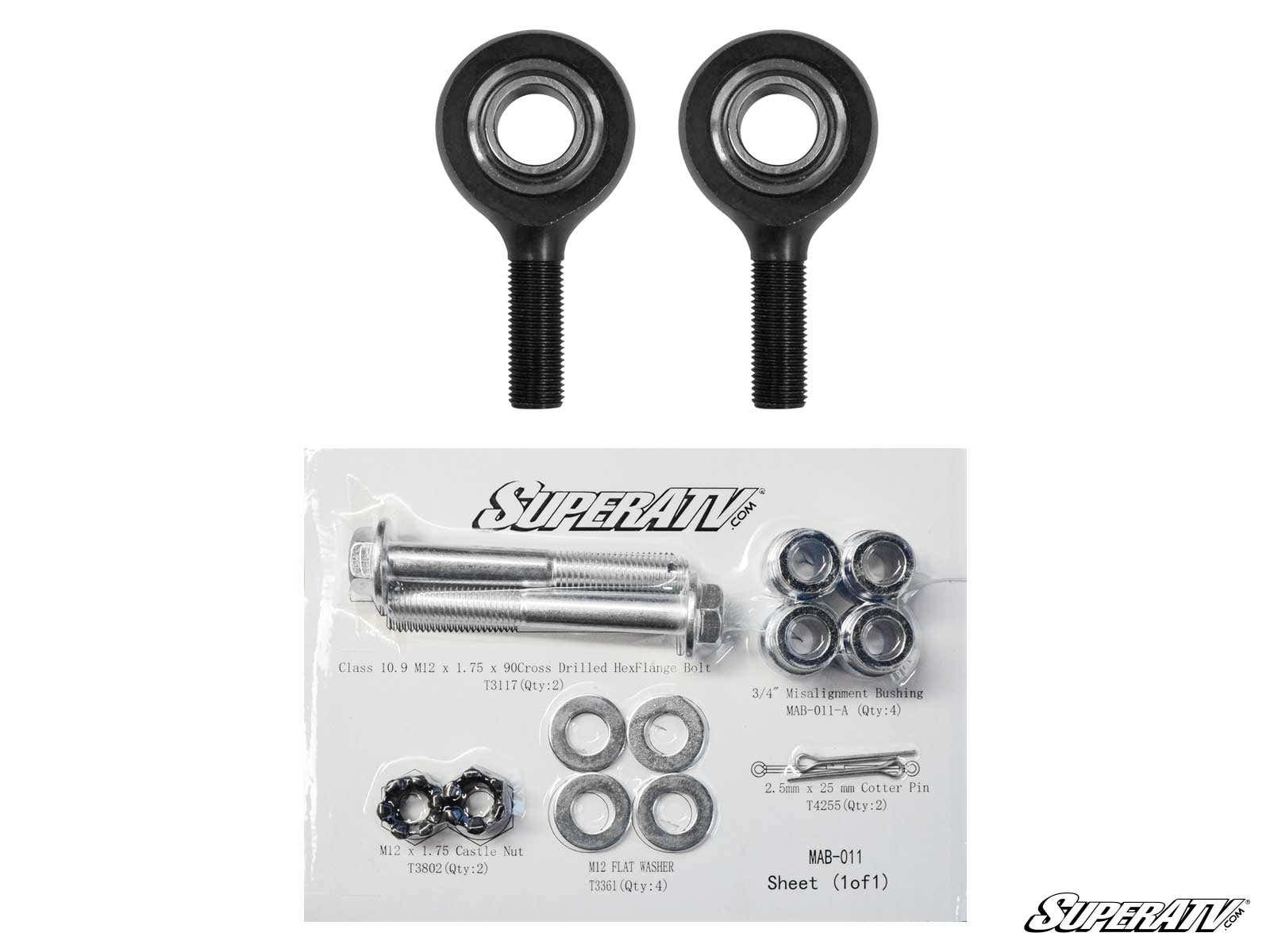 Photo of SuperATV Can-Am Maverick X3 HD Tie Rod End Replacement Kit by SuperATV - Premium Tie Rods for UTVs / Side by Sides
