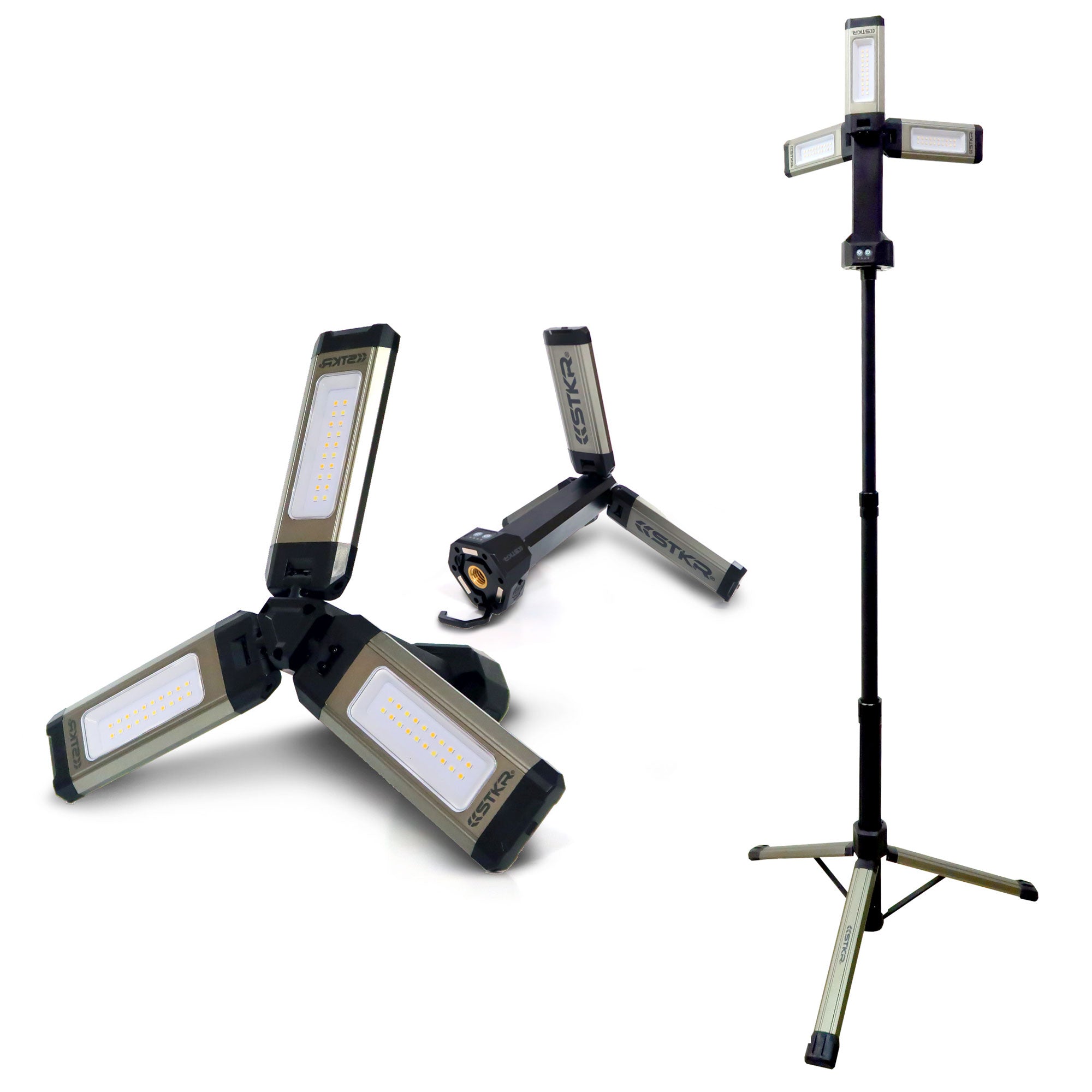 Photo of TRi-Mobile Work Light with Tripod - Portable Rechargeable Shoplight by STKR Concepts - Premium Telescoping Light for UTVs / Side by Sides