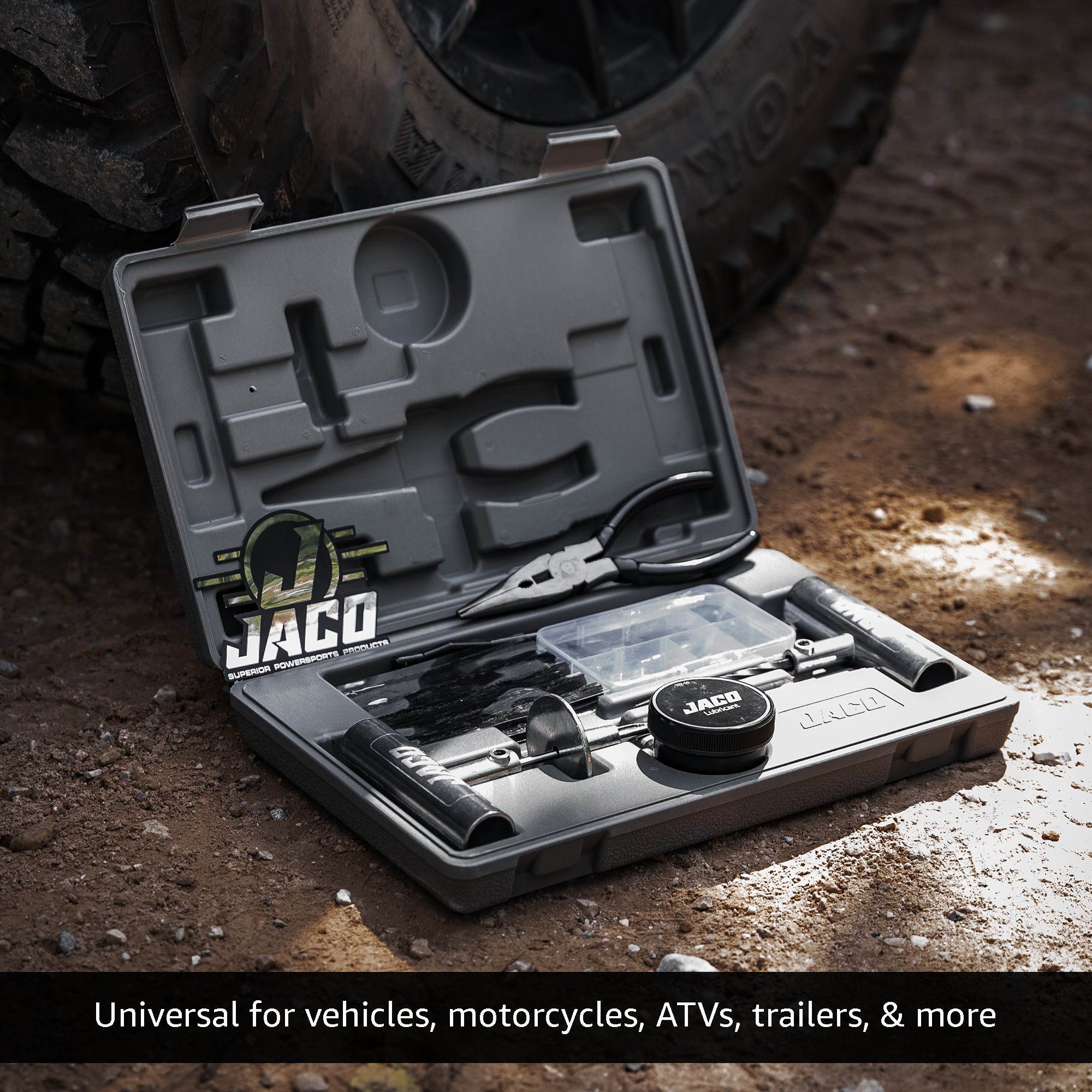 Photo of TRX-50 Heavy Duty Tire Repair Kit (50 pcs) by JACO - Premium Tire Repair Kit for UTVs / Side by Sides