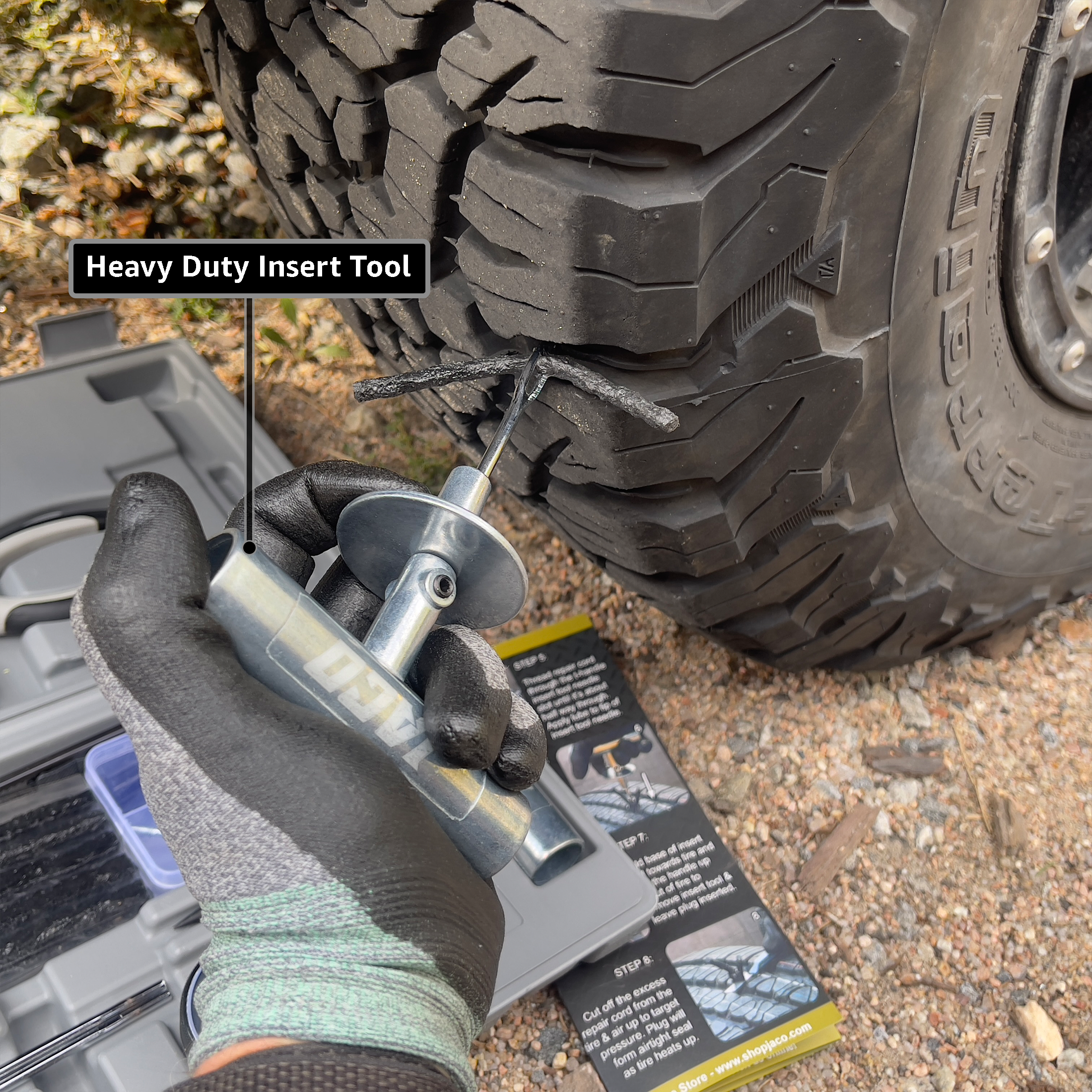 Photo of TRX-50 Heavy Duty Tire Repair Kit (50 pcs) by JACO - Premium Tire Repair Kit for UTVs / Side by Sides