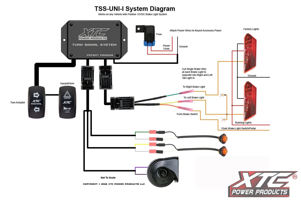XTC Universal Plug and Play Turn Signal System with Horn Includes OEM Interface Wires