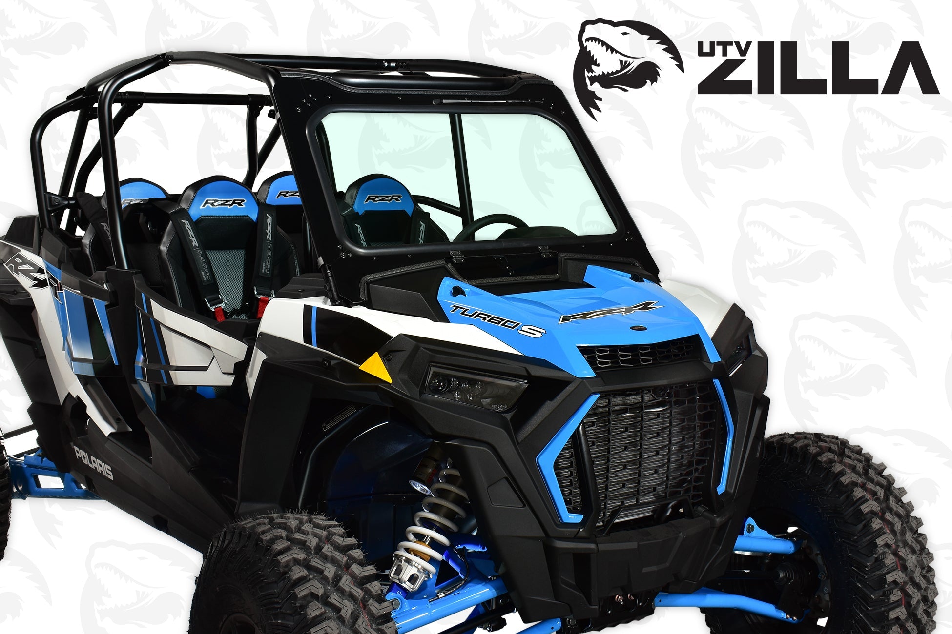 Photo of Black Vented Glass Windshield for Polaris RZR Turbo "S" Model with Wiper by UTVZILLA - Premium for UTVs / Side by Sides