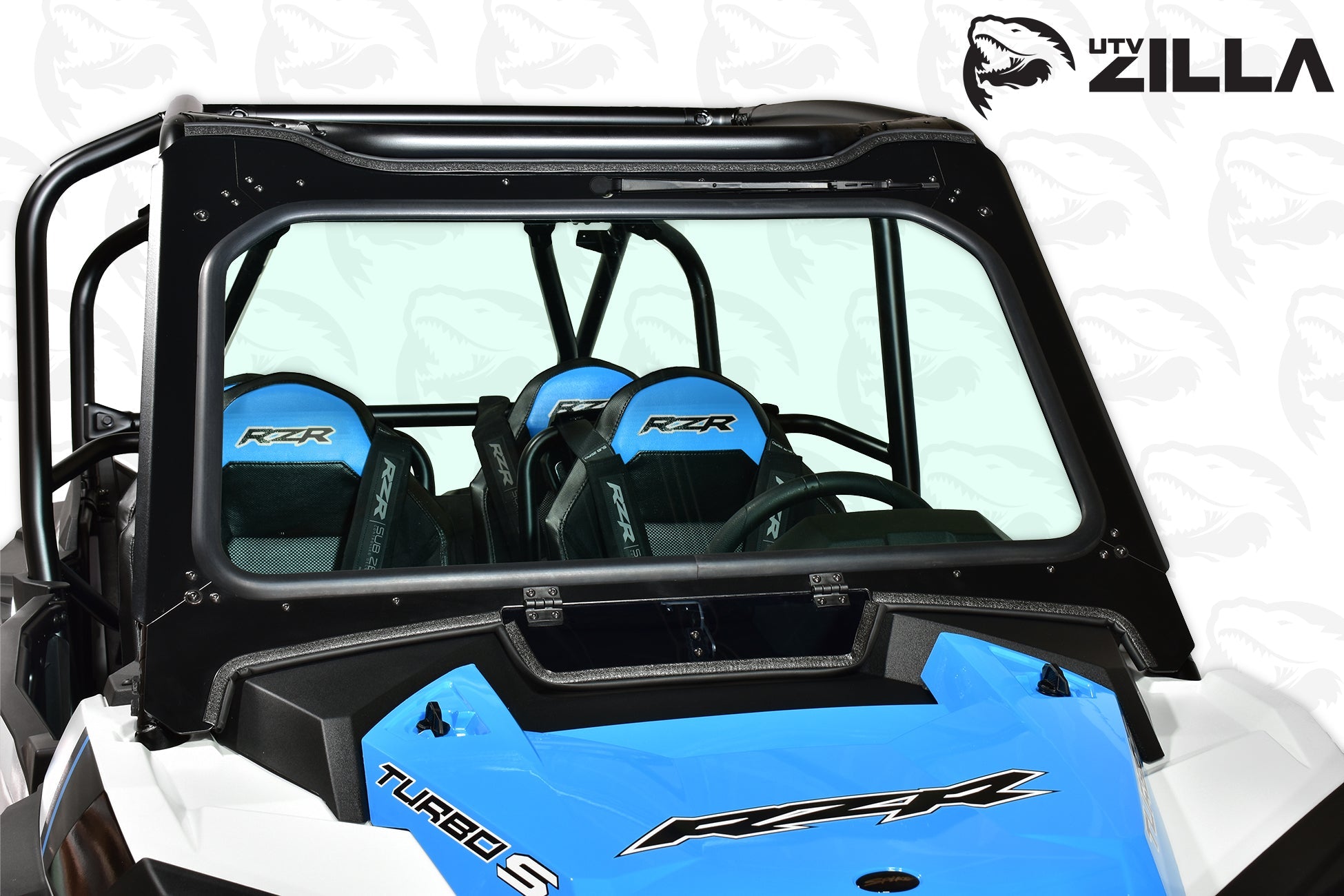 Photo of Black Vented Glass Windshield for Polaris RZR Turbo "S" Model with Wiper by UTVZILLA - Premium for UTVs / Side by Sides