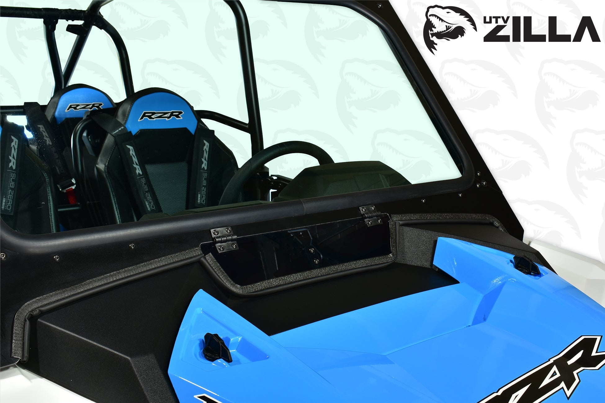 Photo of Black Vented Glass Windshield for Polaris RZR Turbo "S" Model with Wiper by UTVZILLA - Premium for UTVs / Side by Sides