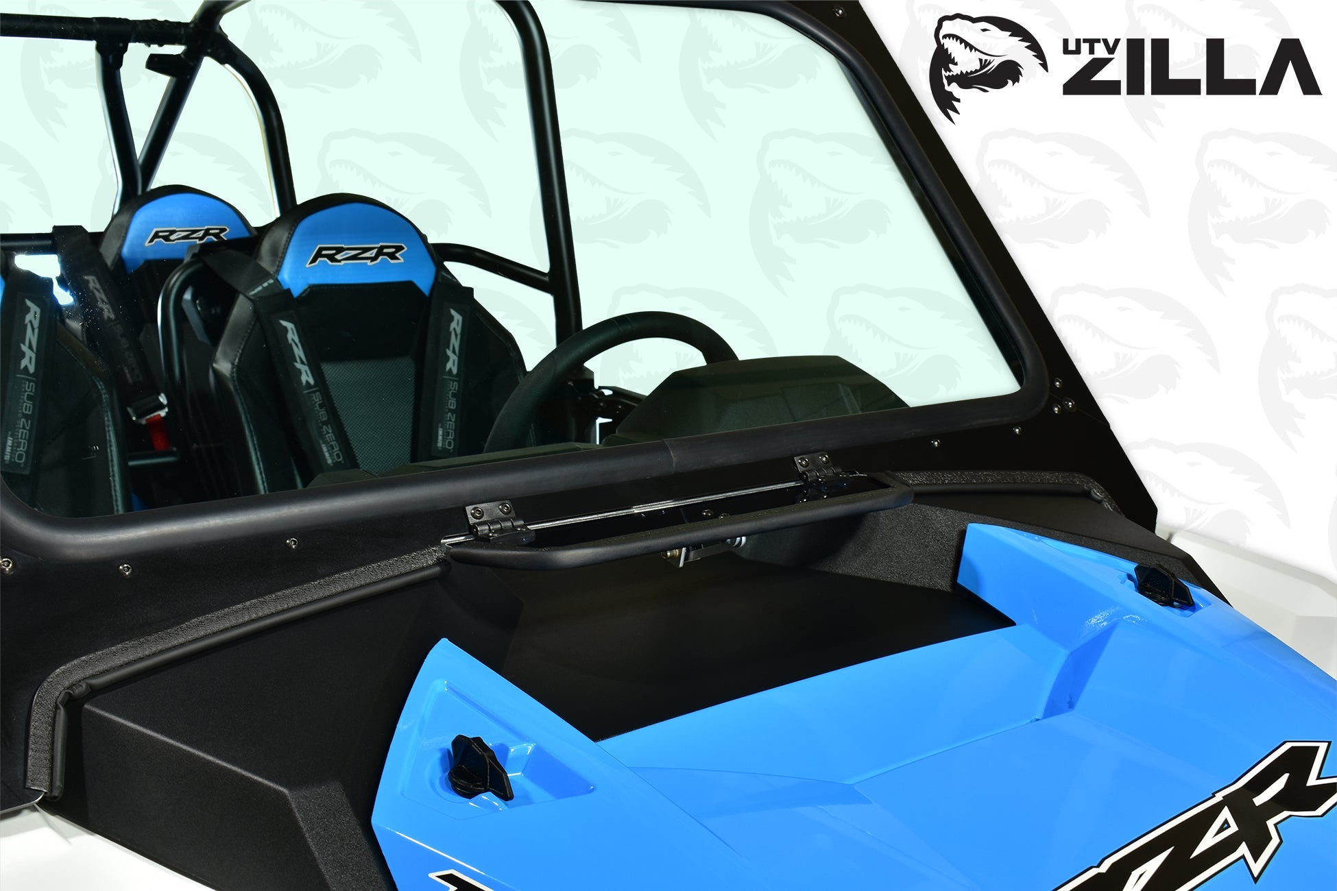 Photo of Black Vented Glass Windshield for Polaris RZR Turbo "S" Model with Wiper by UTVZILLA - Premium for UTVs / Side by Sides