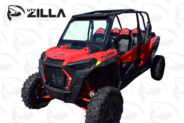 Photo of Black Vented Glass Windshield for 2019 RZR with Wiper by UTVZILLA - Premium for UTVs / Side by Sides