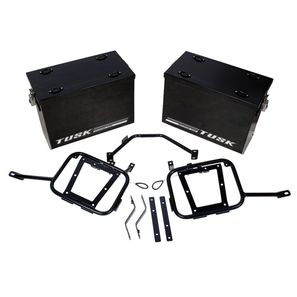 Tusk Aluminum Panniers with Racks for Kawasaki KLR650 (2022-2026)