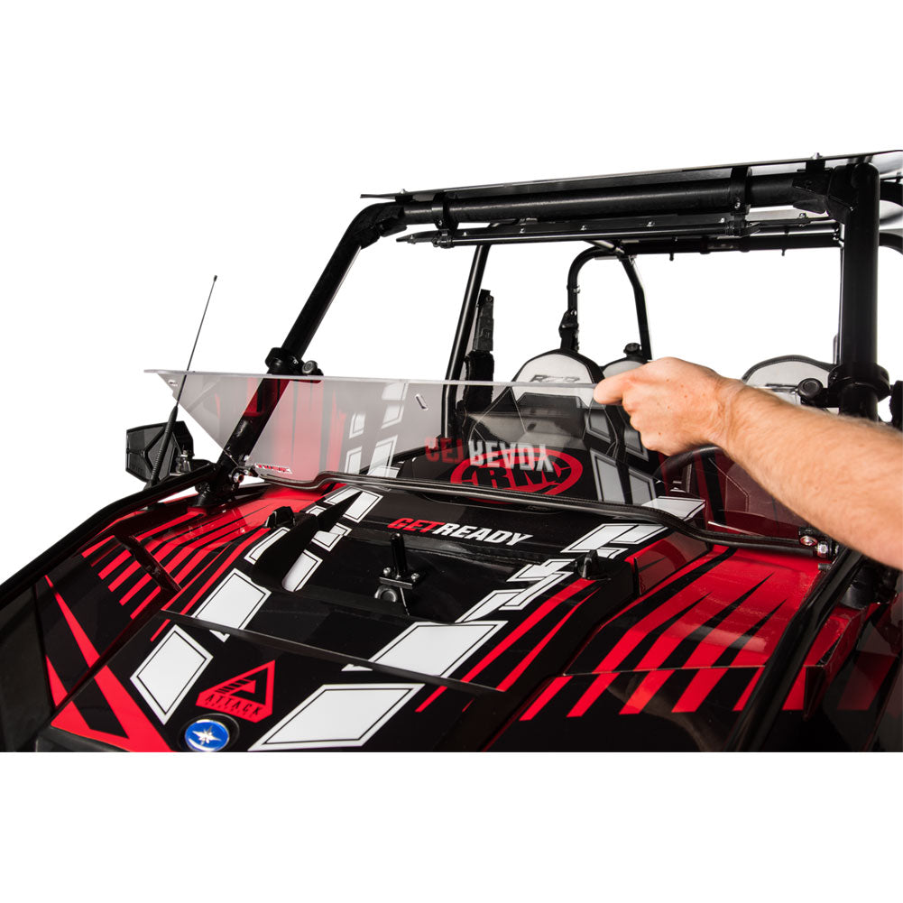 Tusk UTV Hard Coated Hinged Windshield +2-inch Polaris RZR 4 900 2014-2020