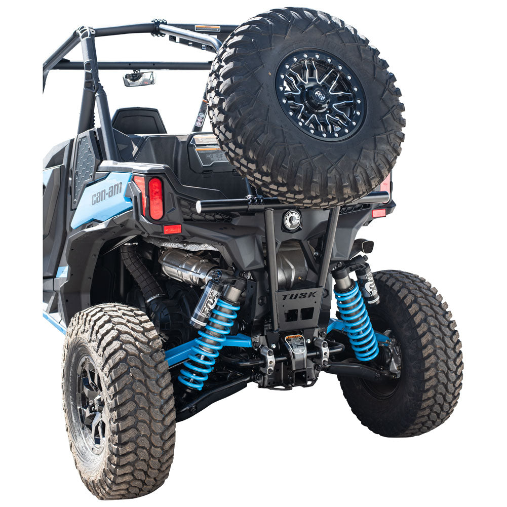 Tusk Impact Rear Cargo Rack & Spare Tire Mount for Can-Am Maverick