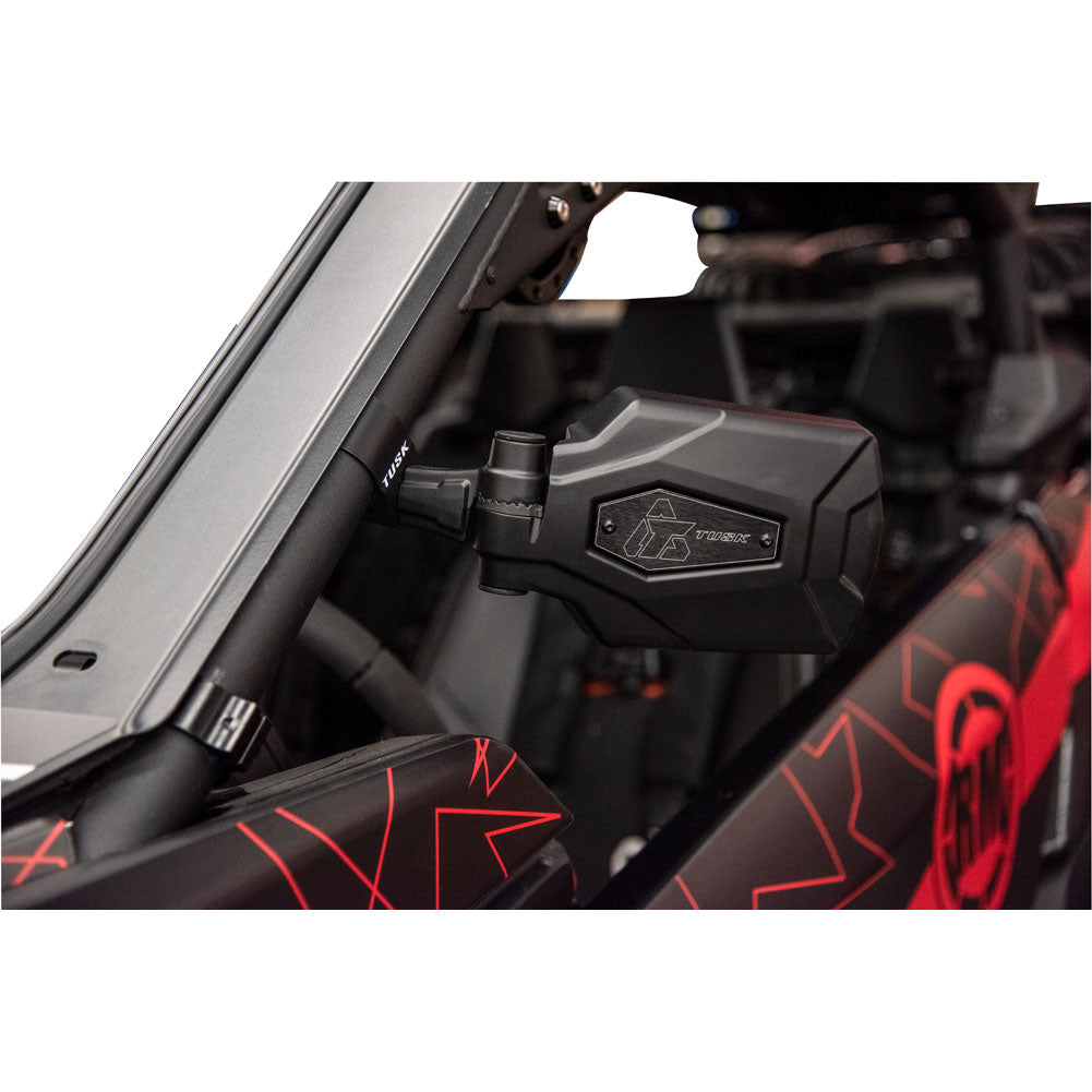 Tusk Pivot Folding Mirror Kit with Low Profile UTV Roll Cage Clamp Kawasaki Teryx 750 2008–2025
