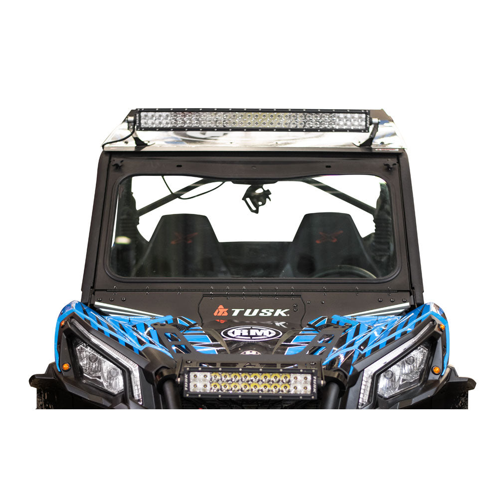 Tusk UTV Folding Glass Windshield with Wiper - Can-Am Maverick Sport/Trail