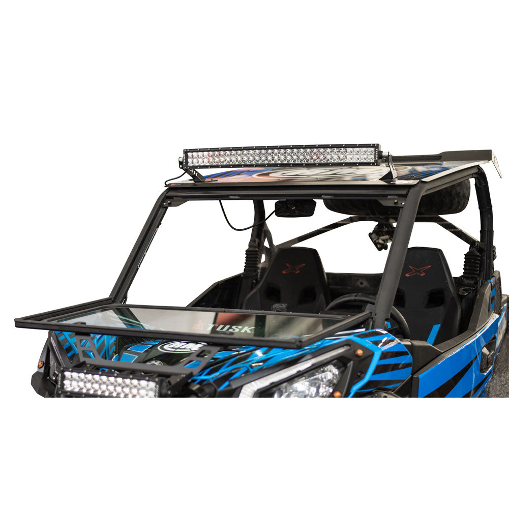 Tusk UTV Folding Glass Windshield with Wiper - Can-Am Maverick Sport/Trail