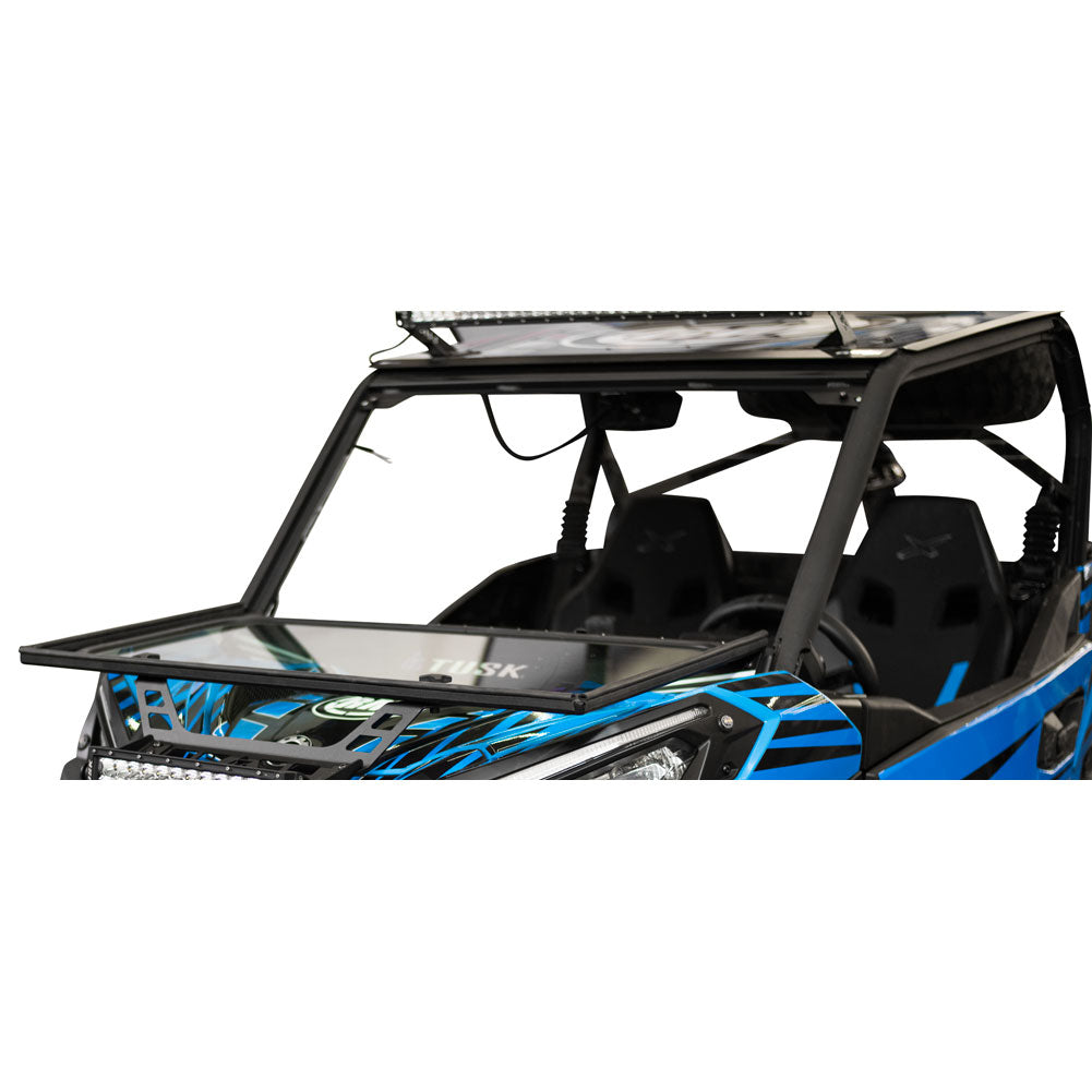 Tusk UTV Folding Glass Windshield with Wiper - Can-Am Maverick Sport/Trail