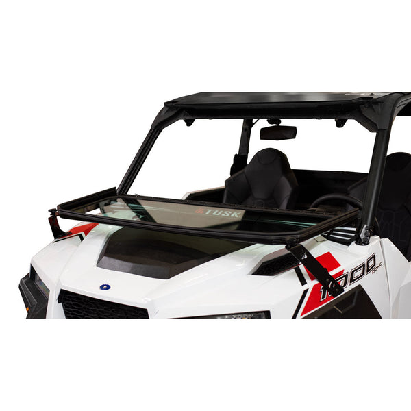 Tusk UTV Folding Glass Windshield w Wiper Polaris GENERAL 1000 2016-2026*