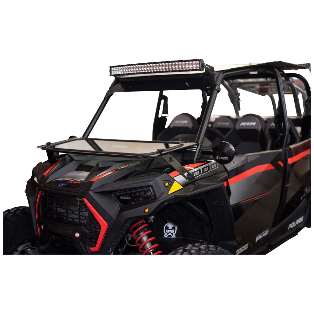 Tusk UTV Folding Glass Windshield with Windshield Wiper Polaris RZR XP 1000 2019–2023