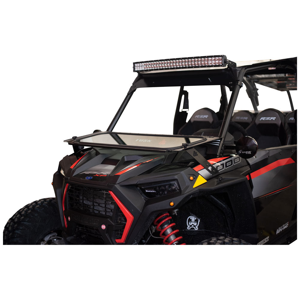 Tusk UTV Folding Glass Windshield with Windshield Wiper Polaris RZR XP 1000 2019–2023