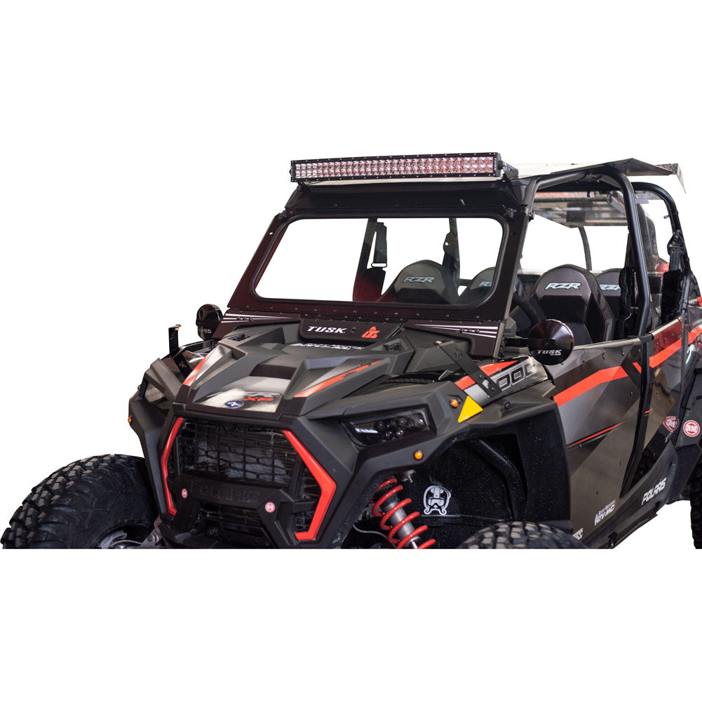 Tusk UTV Folding Glass Windshield with Windshield Wiper Polaris RZR XP 1000 2019–2023