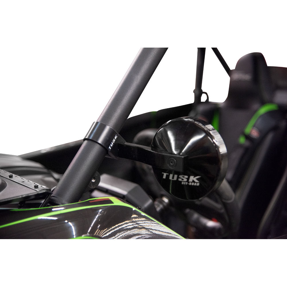 Tusk Alloy Mirror Kit with Low Profile UTV Roll Cage Clamp Tracker XTR 1000 2020