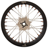 Tusk Impact Supermoto Complete Front and Rear Wheel Set 17 x 3.50 Matte Black Rim/Silver Spoke/Magnesium Hub/Magnesium Nipple Honda CR125R 2002–2025