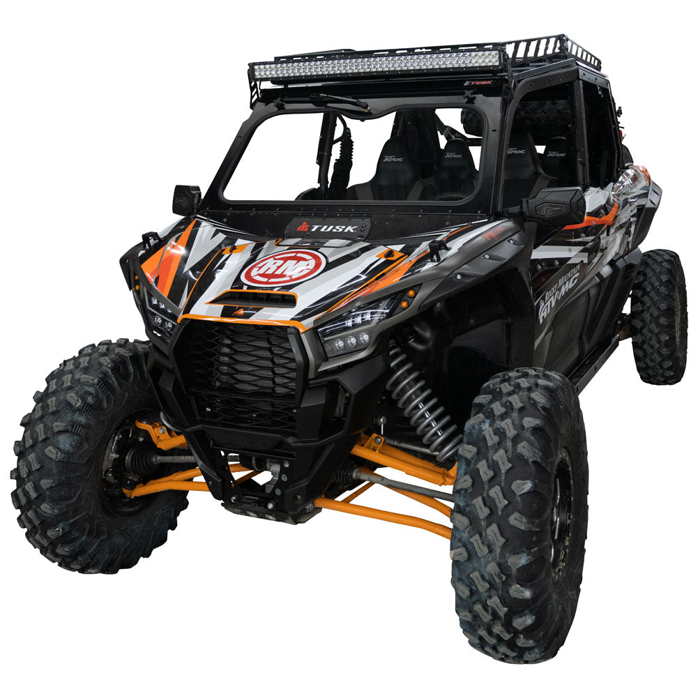 Tusk UTV Folding Glass Windshield w/ Wiper Kawasaki Teryx KRX 1000 2020–2026*