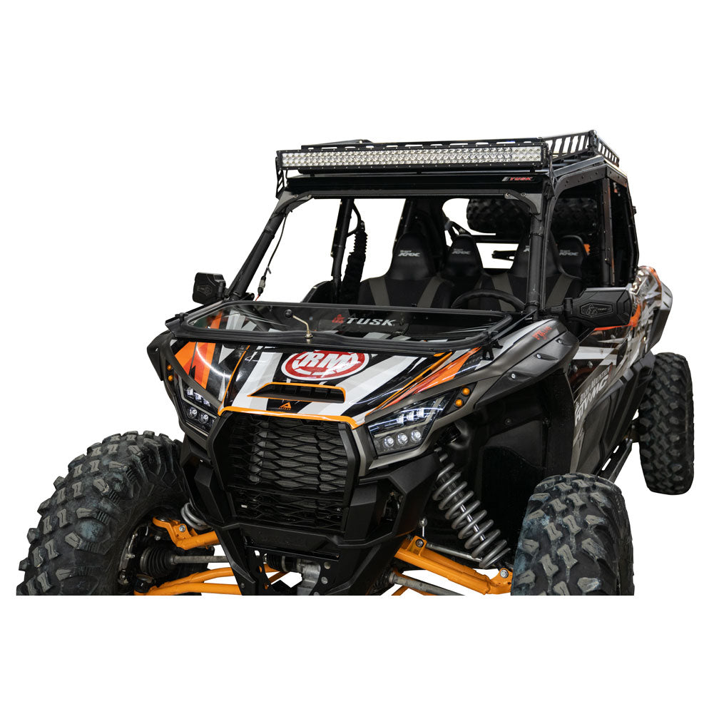 Tusk UTV Folding Glass Windshield w/ Wiper Kawasaki Teryx KRX 1000 2020–2026*