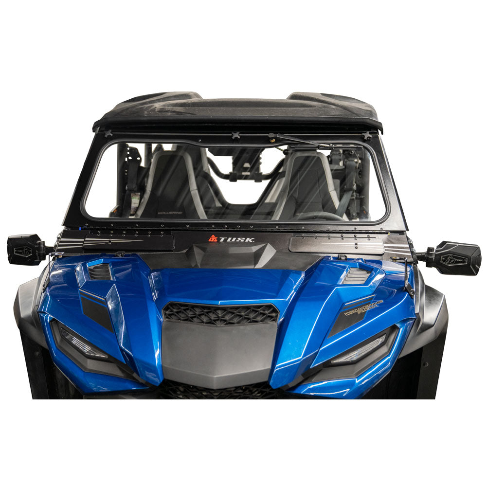 Tusk UTV Folding Glass Windshield w/ Wiper Yamaha Wolverine RMAX2/RMAX4 1000 2021-2026*