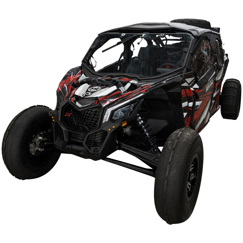 Tusk UTV Full View Glass Windshield with Windshield Wiper Can-Am Maverick X3 900 HO 64 Inch 2017-2024