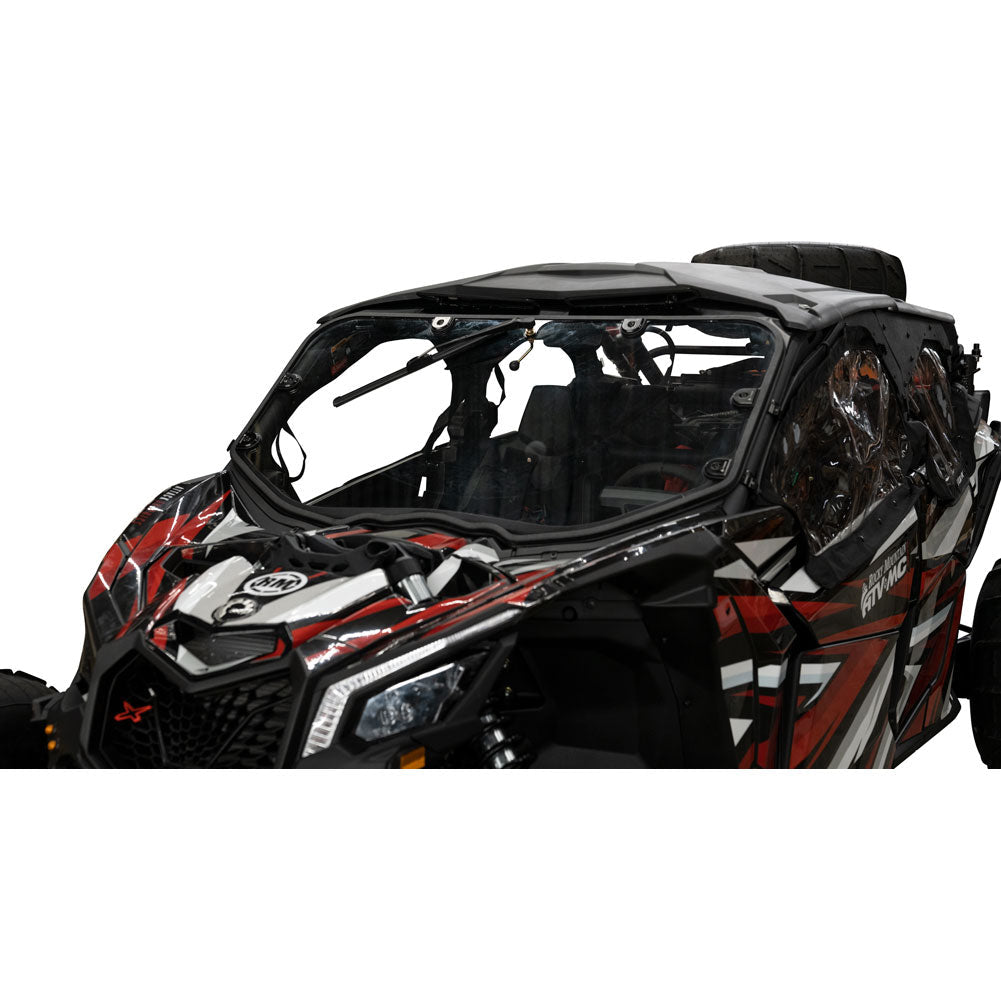 Tusk UTV Full View Glass Windshield with Windshield Wiper Can-Am Maverick X3 900 HO 64 Inch 2017-2024
