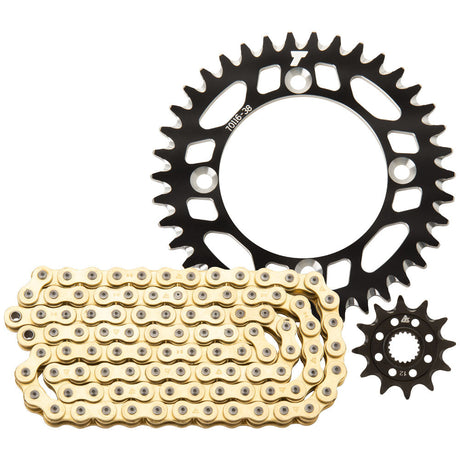 Tusk Chain and Sprocket Kit - Aluminum Rear/Gold X-Ring Chain Husqvarna FC 450 2020–2022